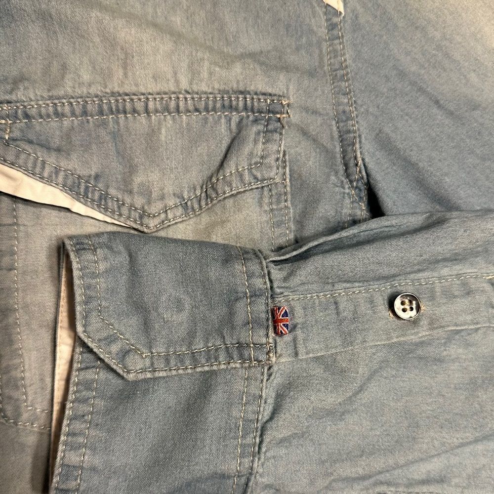 Sixth June bleached out denim chambray shirt - Picture 5 of 12